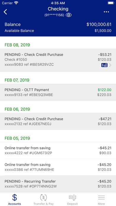 Breda Savings Bank Screenshot