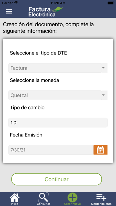 GTI Factura Electrónica GT Screenshot