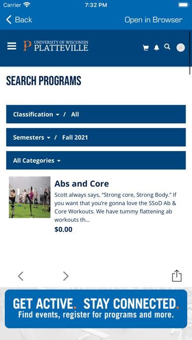 UW-Platteville Campus Rec Screenshot