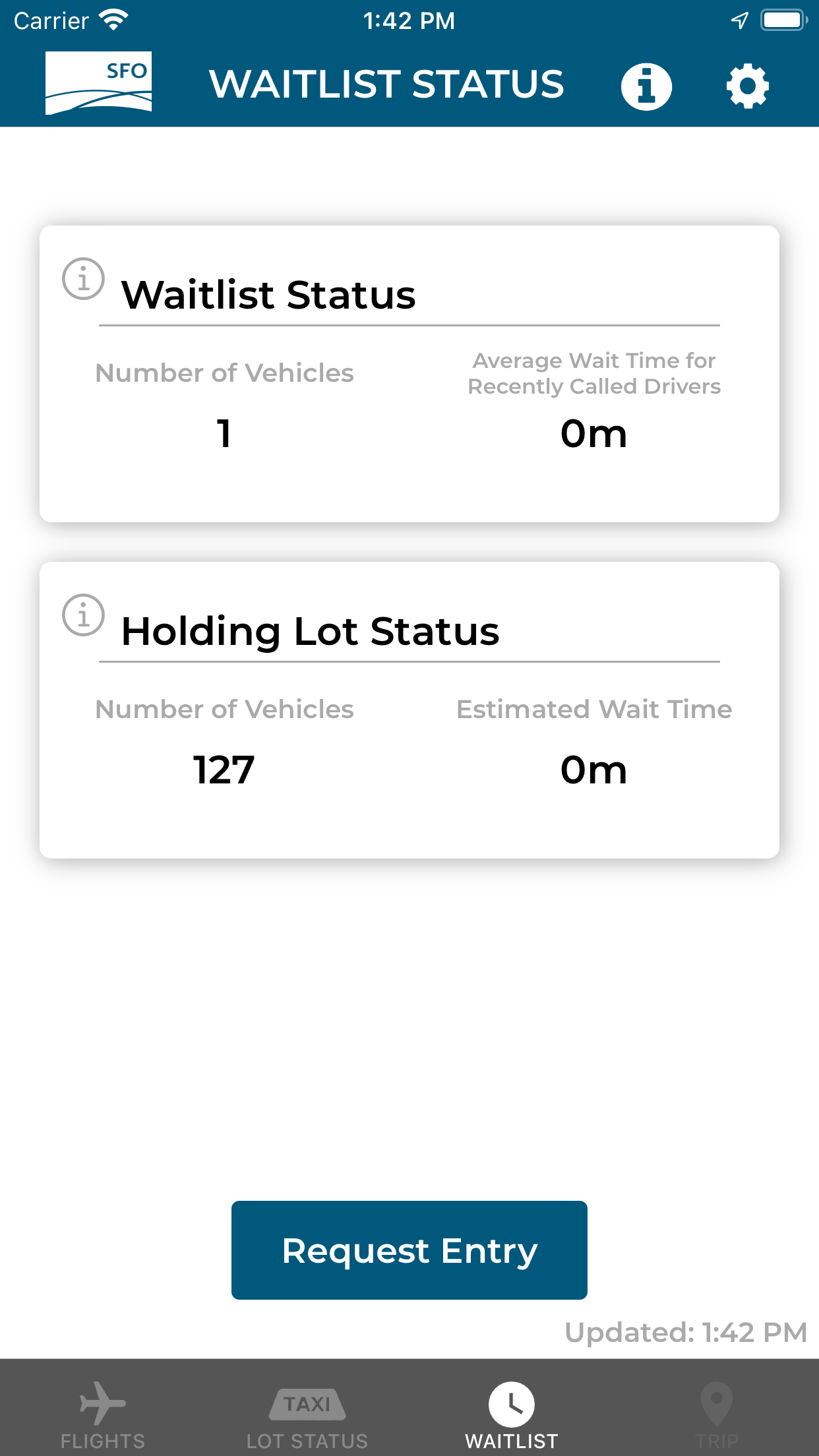 TaxiVQ - VirtualQ app at SFO