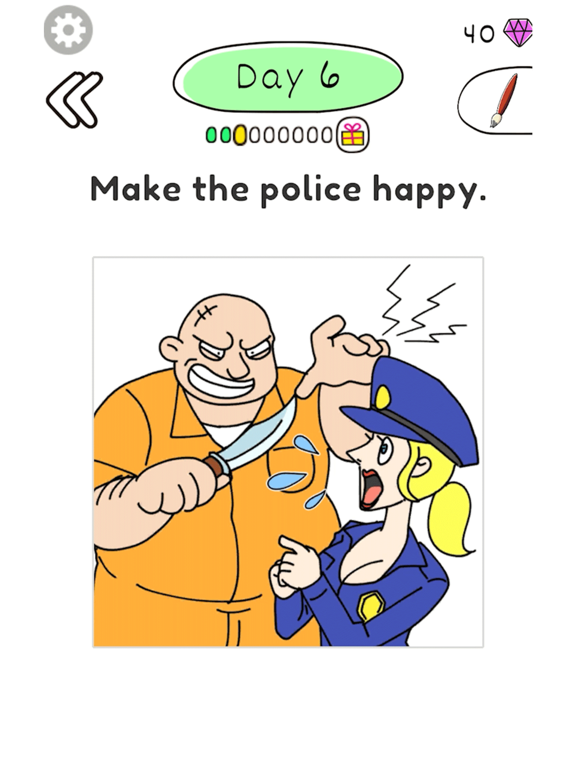 Draw Happy Police: Trivia Gameのおすすめ画像1