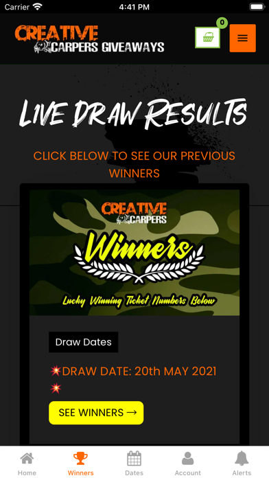 Creative Carpers Giveaways Screenshot