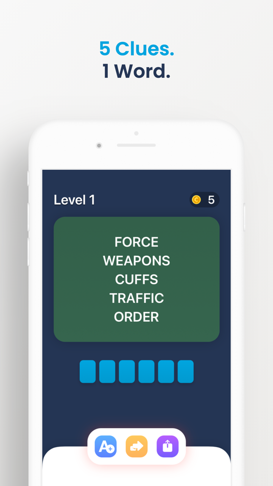 #1. 5 Clues - Word Sleuth Quiz App (iOS) Podle: Pete Christianson
