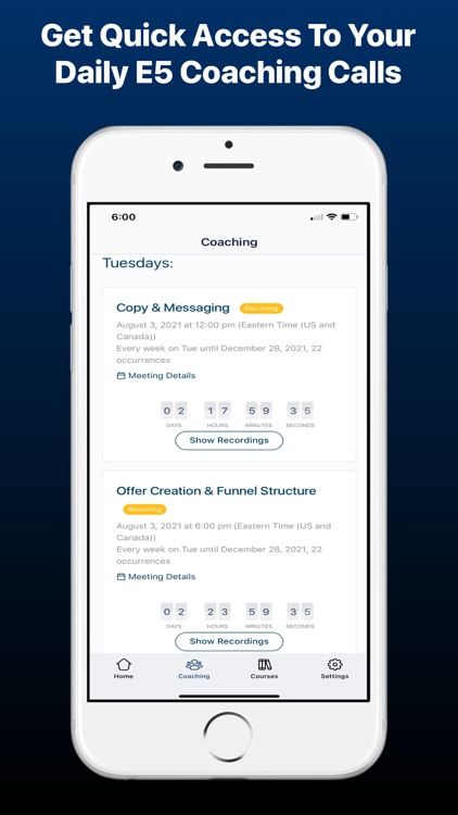 Todd Brown's E5 Coaching