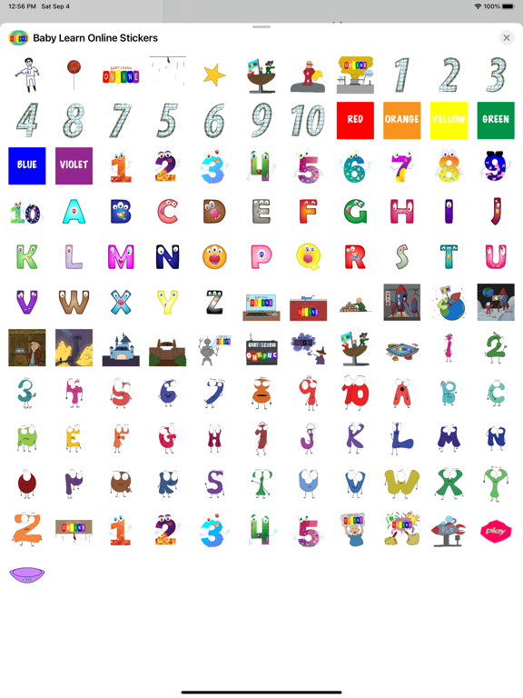 Screenshot #4 pour Baby Learn Online Stickers