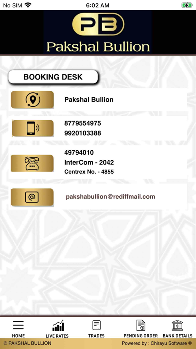 Pakshal Bullion Screenshot
