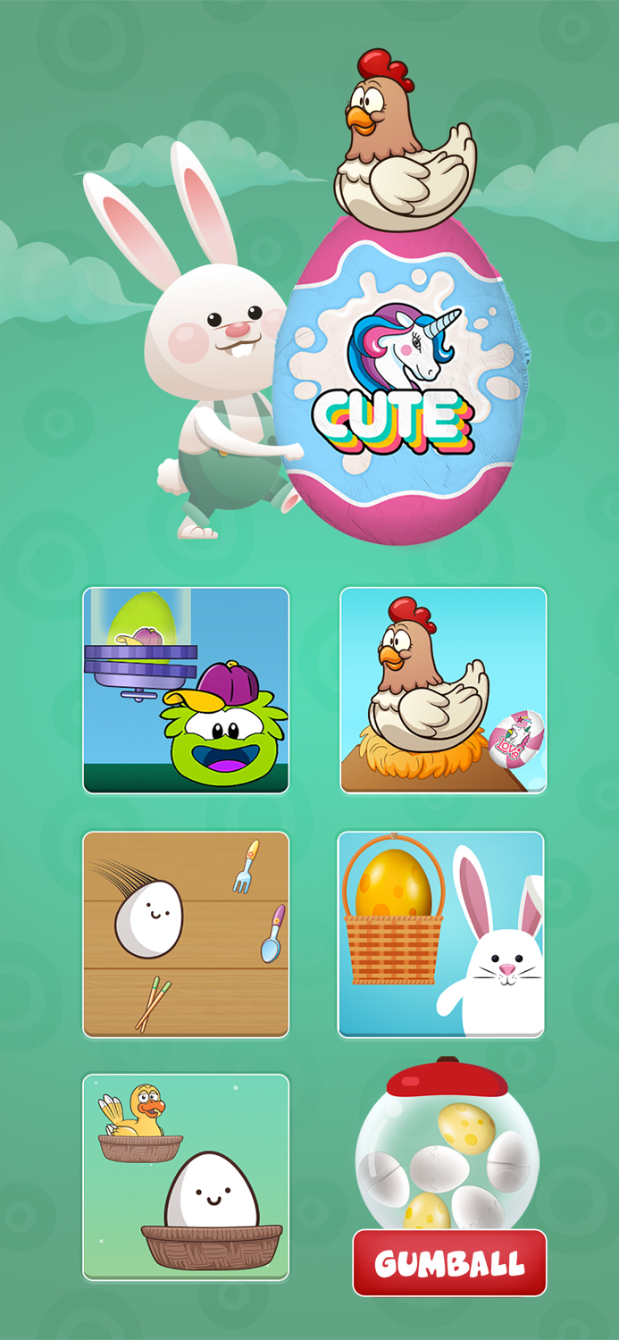 Surprise egg game for toddlers