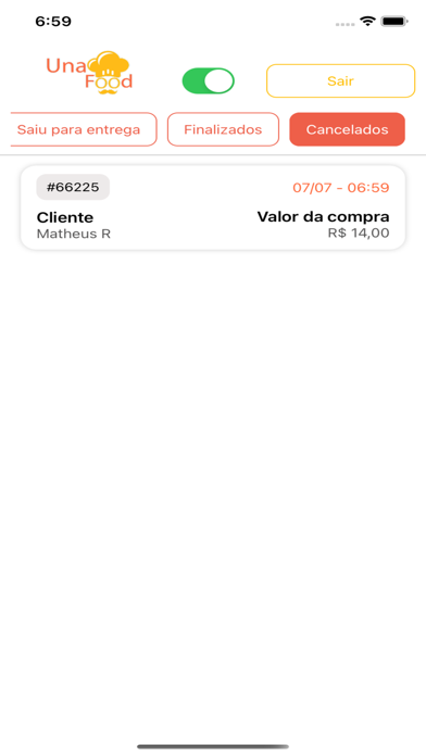 Unafood Estabelecimento Screenshot
