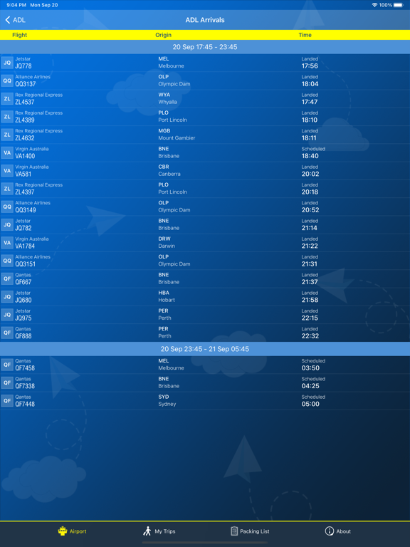 Screenshot #5 pour Adelaide Airport Info + Radar