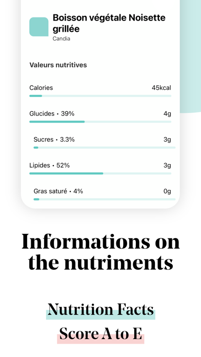 Nutrition facts - Food scanner Screenshot