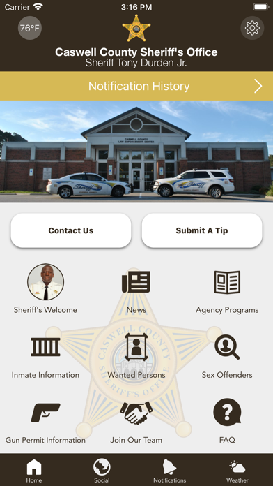 Caswell County Sheriffs Office Screenshot