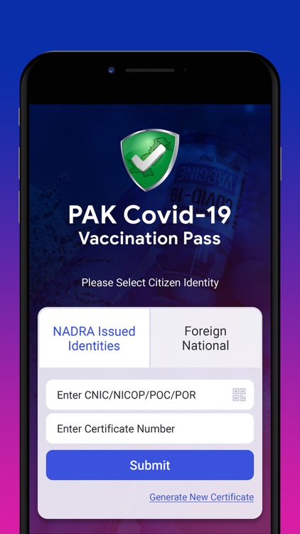 PAK Covid-19 Vaccination Pass