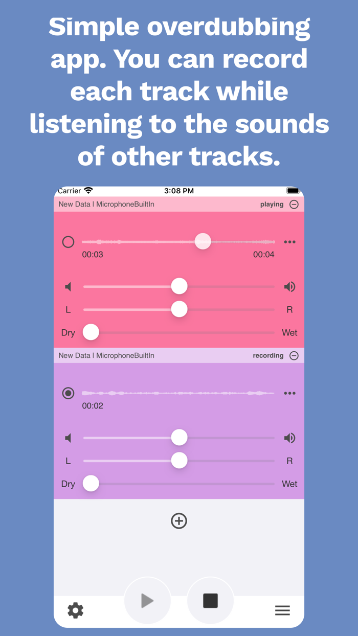 Overdubbing - EasyMixRecorder