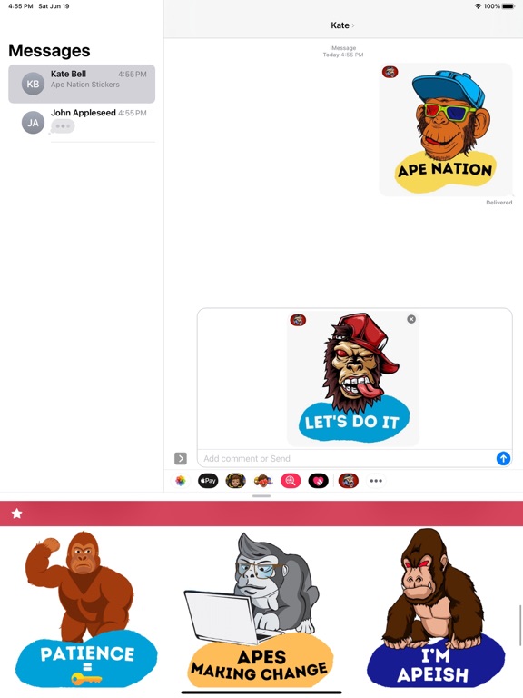 Screenshot #5 pour Ape Nation Stickers