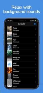 Relax white noise sleep sounds screenshot #1 for iPhone