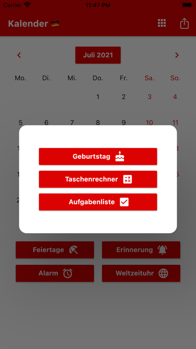 Deutscher Kalender 2024 Screenshot