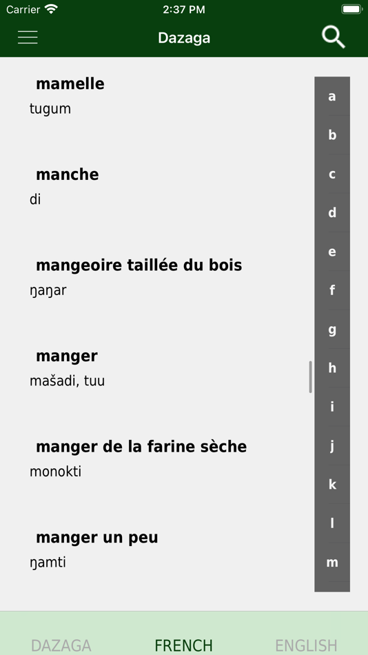 #2. Dazaga dictionary (iOS) 由: Mosko Hanadii-ĩ