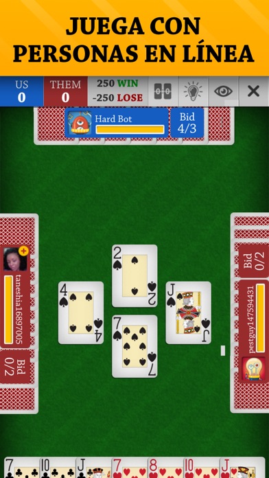 Spades En Línea Juego de Carta