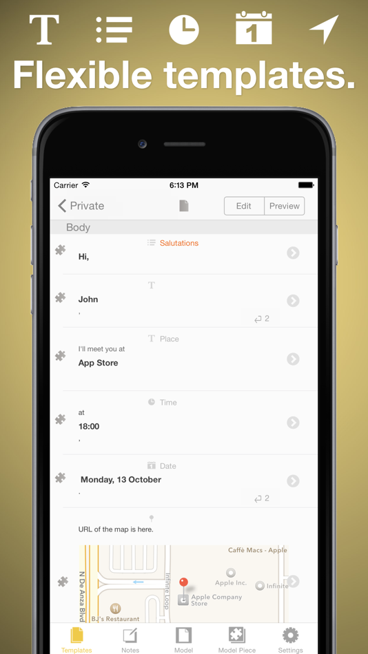 #2. Line-Writer: Flexible Template (iOS) 由: TAKESHI ONO
