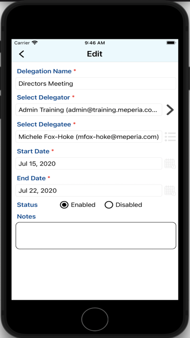 Meperia Strategic Sourcing Screenshot