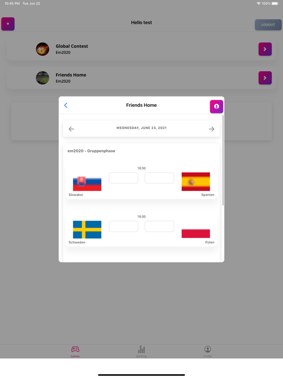 Screenshot #6 pour Soccer tipp game for friends
