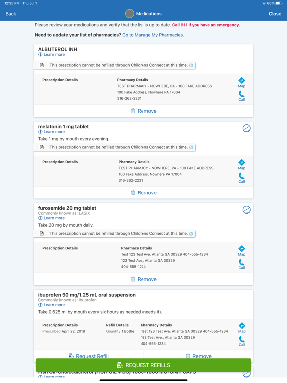 Children’s Connect iPad screenshot 6 - Medical app