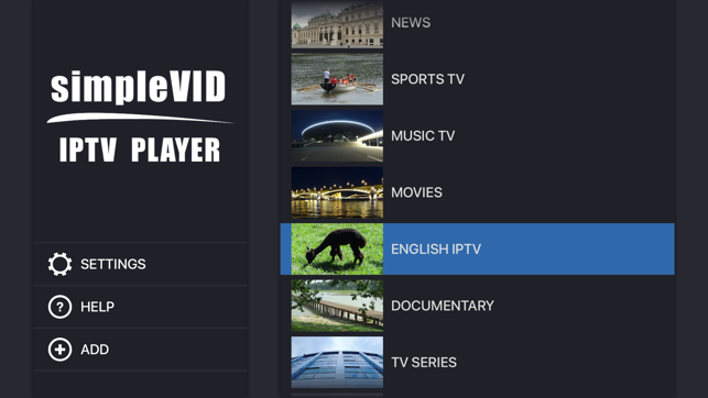 ‎simpleVID IPTV PLAYER Screenshot