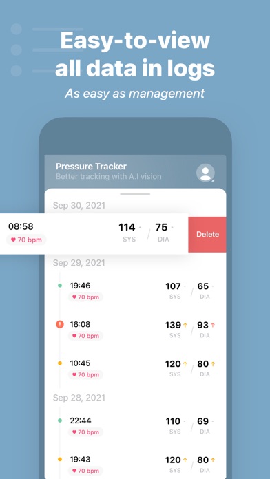 Blood Pressure Log ++ Screenshot