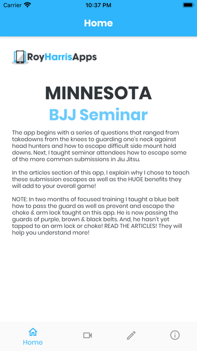 Minnesota BJJ Seminar Screenshot