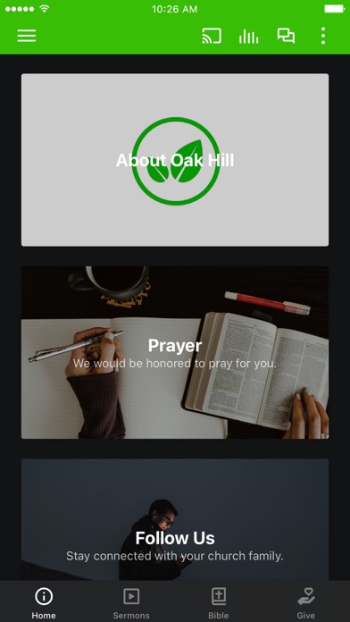 Oak Hill Baptist Church Screenshot