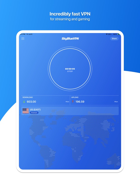 Screenshot #5 pour SkyBlueVPN: VPN Fast & Secure