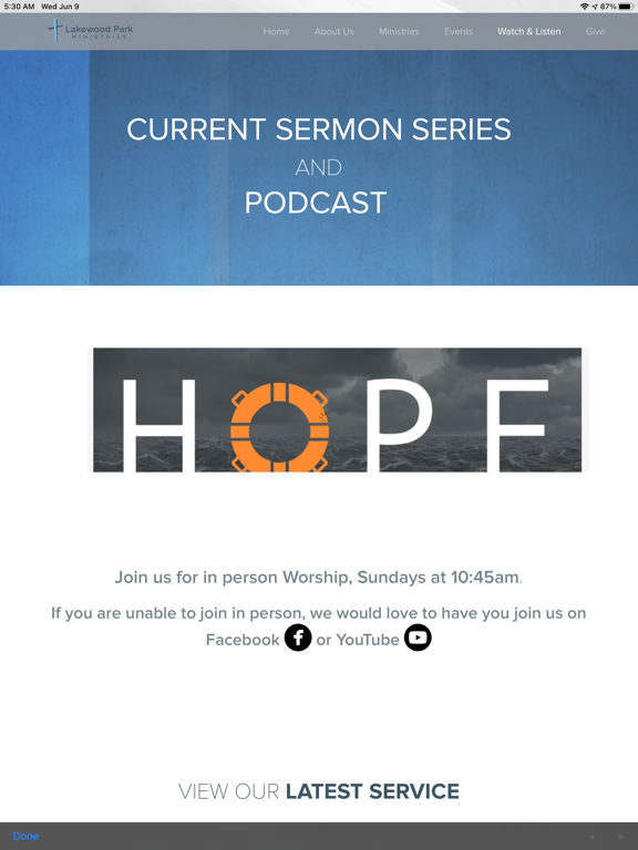 Screenshot #6 pour Lakewood Park Ministries