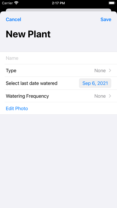 Plant Ed Plant Watering Diary Screenshot
