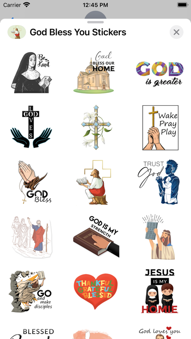 God Bless You Stickers Screenshot