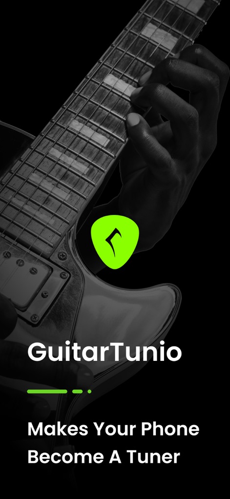 Guitar Tuner - GuitarTunio - Transform any smartphone into a powerful tuning device, clearly branded with the app's distinctive logo.