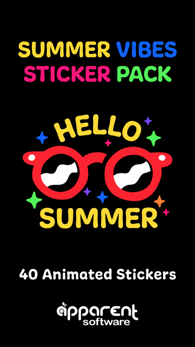 Hello Hot Summer Fun Stickersのおすすめ画像1