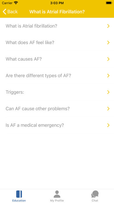 University of Adelaide iCareAF Screenshot
