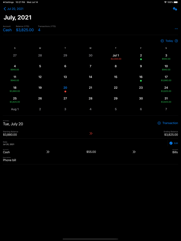 Screenshot #4 pour Cashflow Calendar