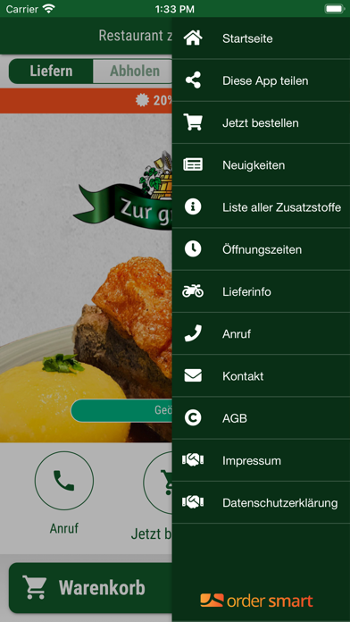 Restaurant zur Grünen Au Screenshot