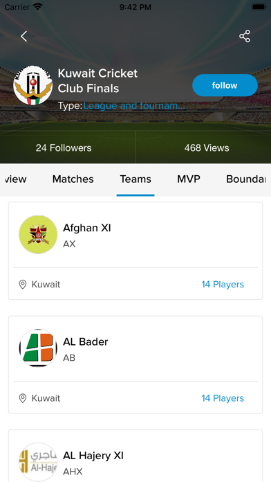 Kuwait Cricket Club Screenshot
