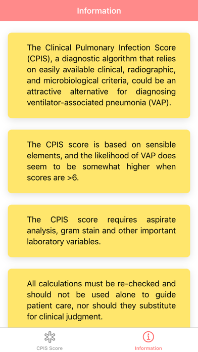 Pneumonia CPIS Score Screenshot