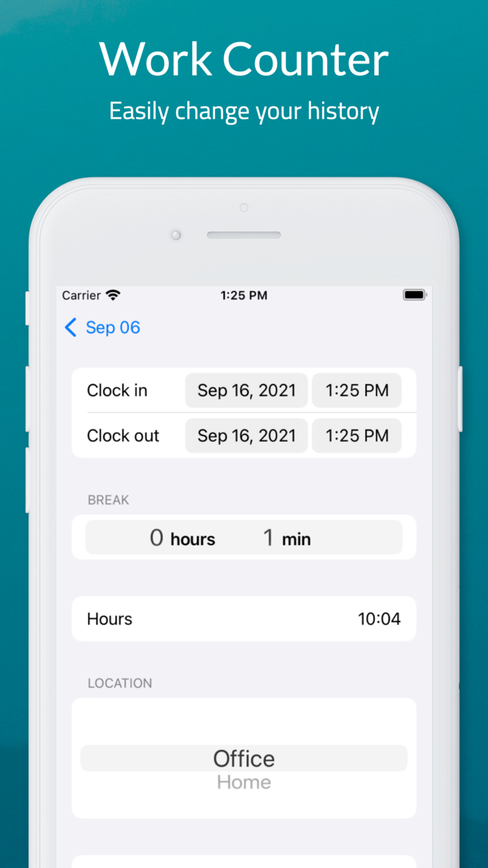 Work Counter Hours Tracker