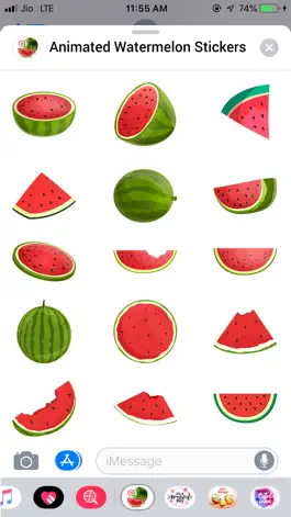 Game screenshot Animated Watermelon Stickers apk