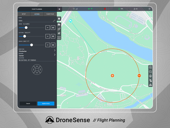 DroneSense iPad screenshot 3 - Navigation app