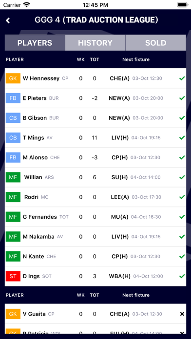 Fantasy League Screenshot