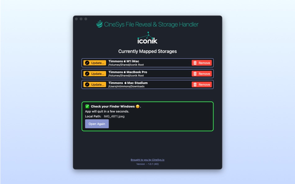 #2. CineSys File Reveal for iconik (macOS) 由: CineSys