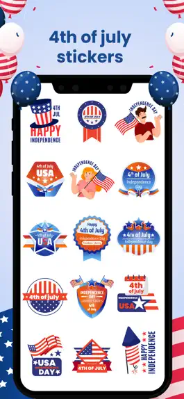 Game screenshot 4th July Stickers apk