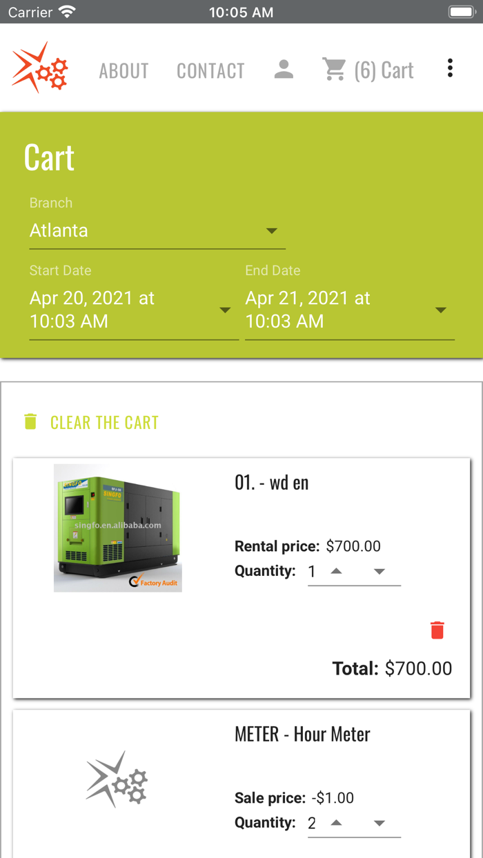 Sirius Shopping Web Portal