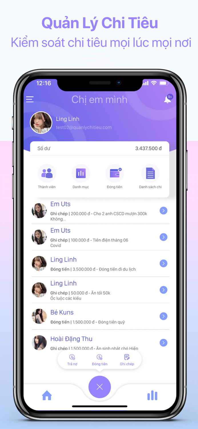 App Quản Lý Chi Tiêu