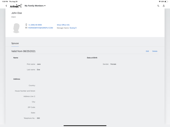 Arthrex Fiori Client